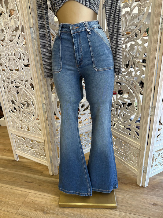 70¡¯s Style Flare Jeans